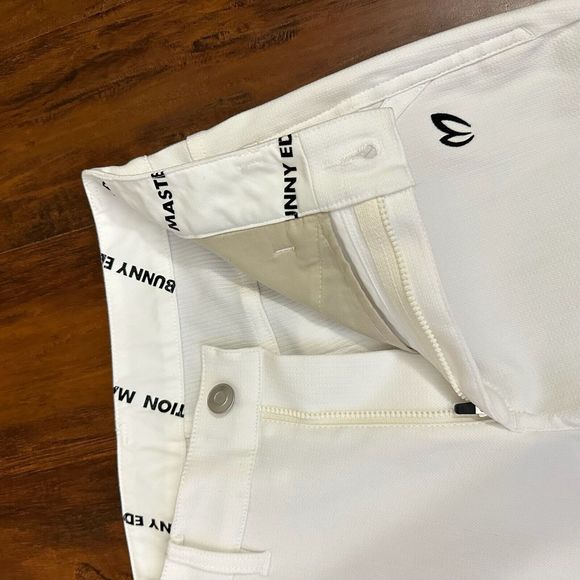MASTER BUNNY EDITION Womens White Golf Skinny Khaki Pants JAPAN MADE - Picture 6 of 15